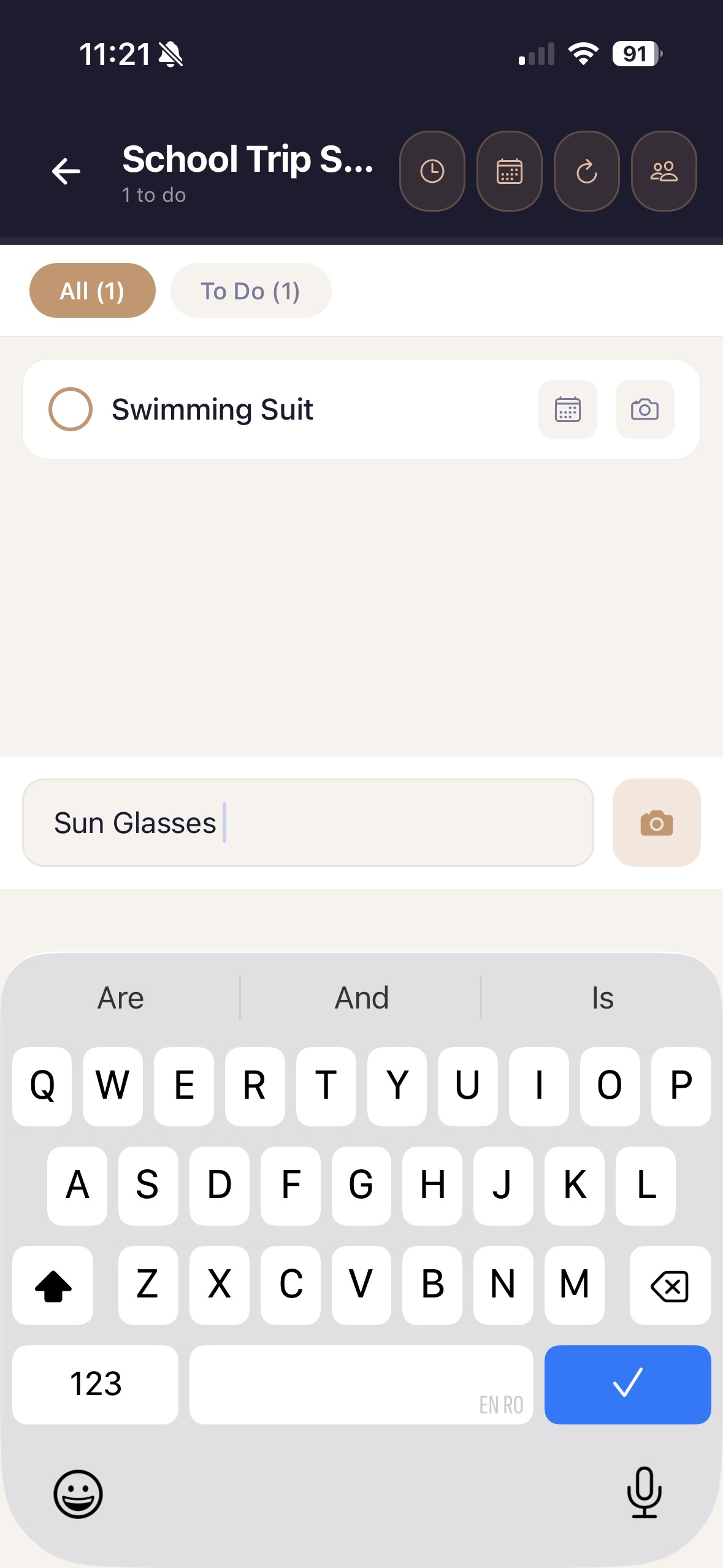 Add items