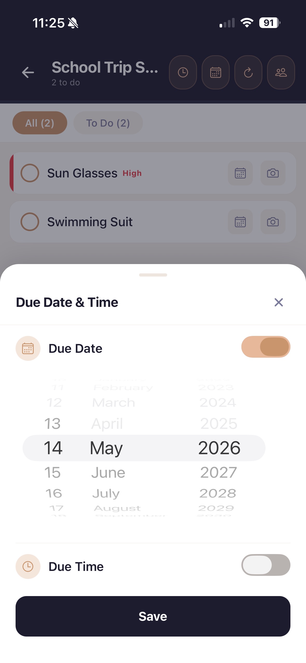 Set a reminder